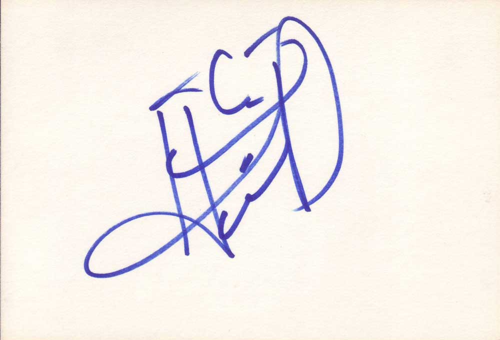 Heavy D Autographed Index Card