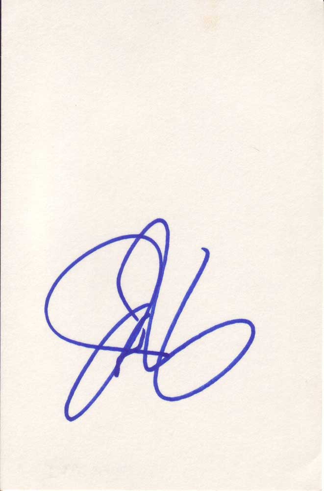 Ian Ziering Autographed Index Card