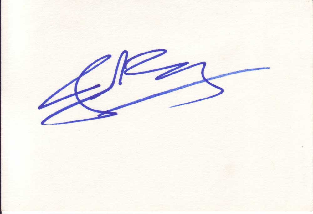 Jake Busey Autographed Index Card