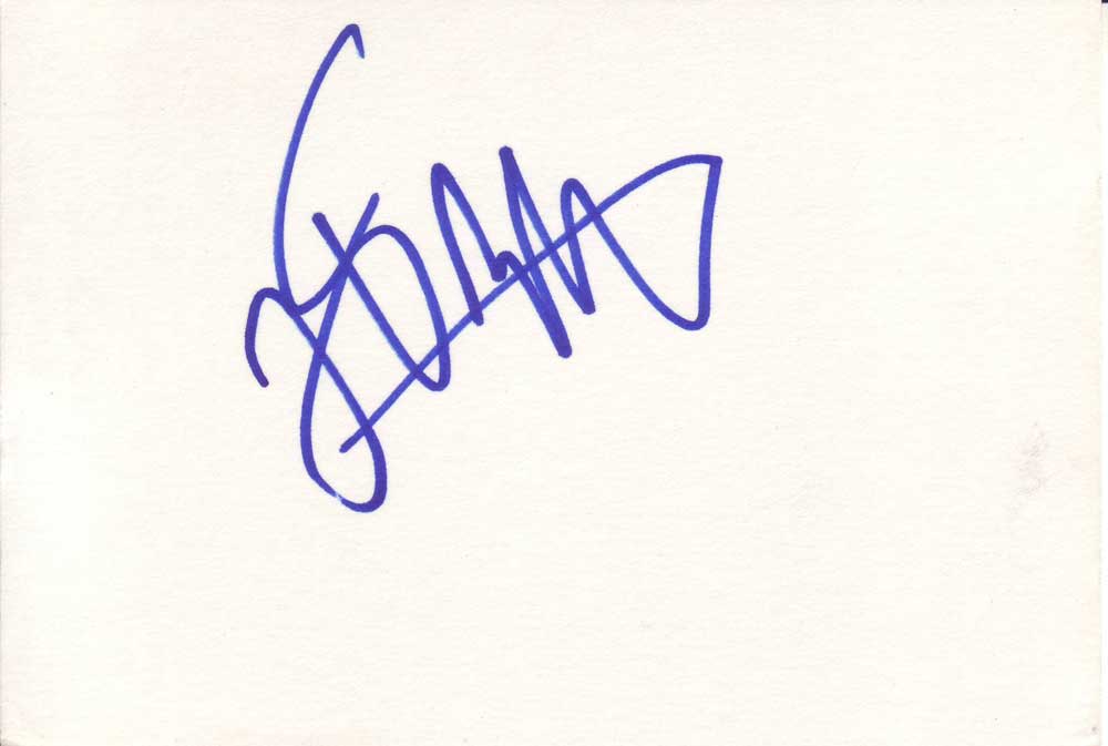 James DeBello Autographed Index Card