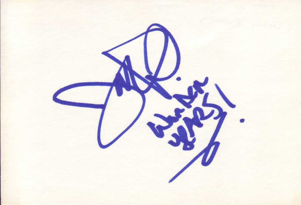 Jason Hervey Autographed Index Card