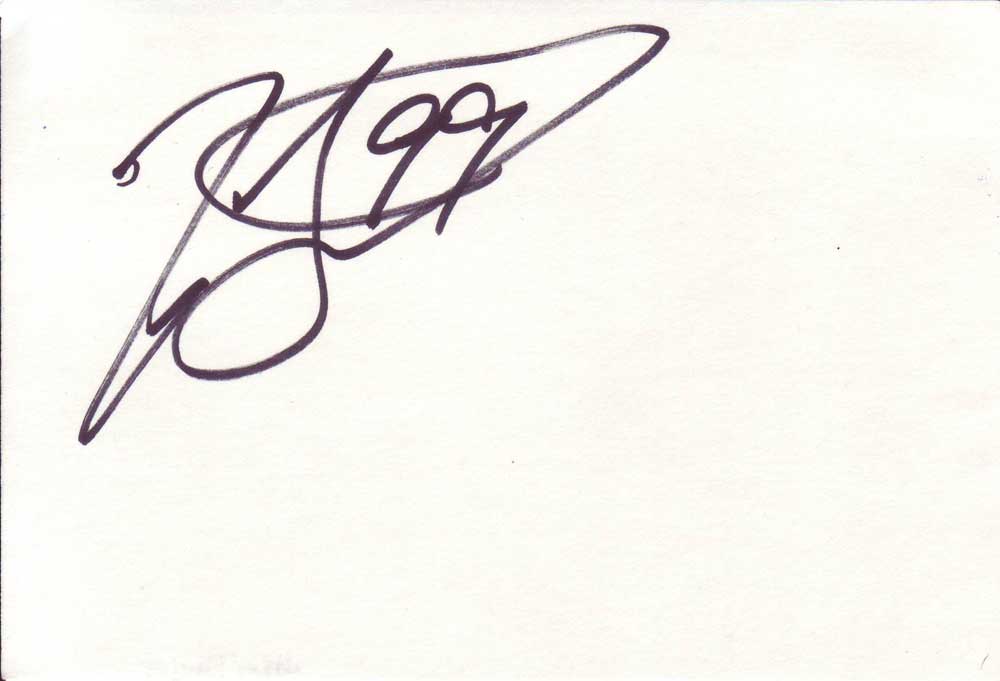 Jason Taylor Autographed Index Card