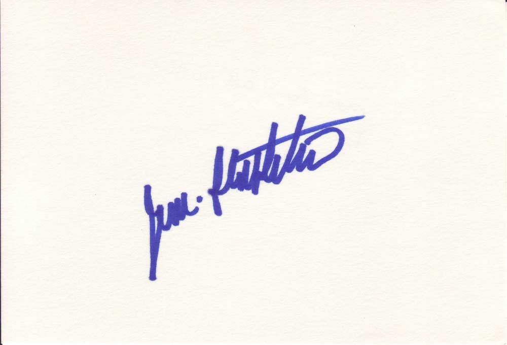 Jean Stapleton Autographed Index Card