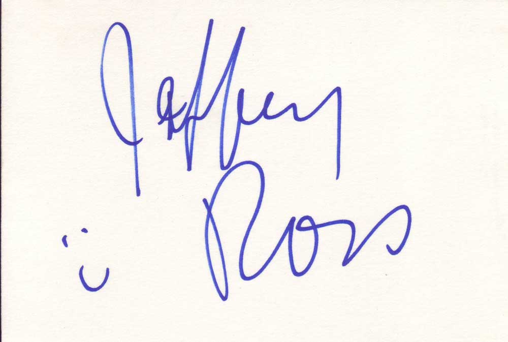 Jeffery Ross Autographed Index Card