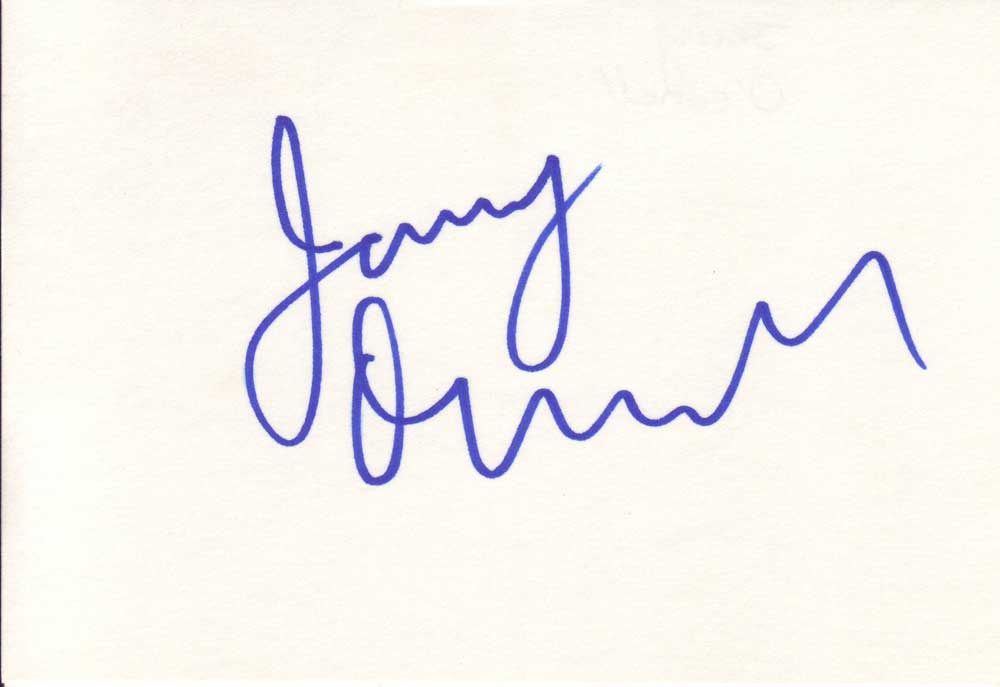 Jerry O'Connell Autographed Index Card