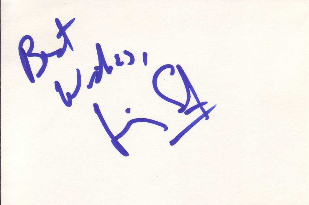 Jimmy Smits Autographed Index Card