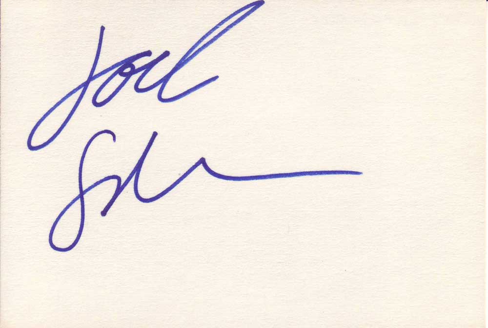 Joel Schumacher Autographed Index Card