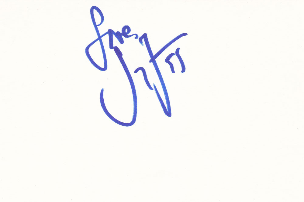 Joey Lawrence Autographed Index Card