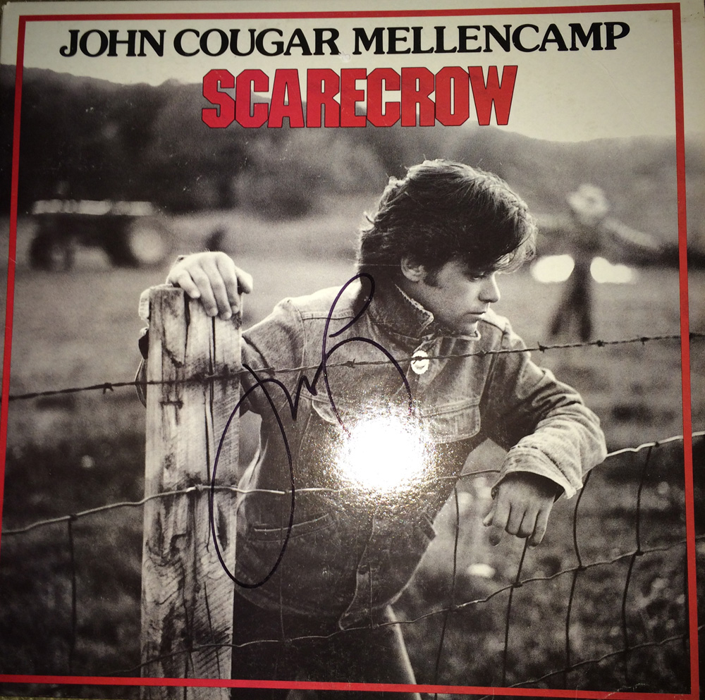 John Cougar Mellencamp in-person autographed Scarecrow LP