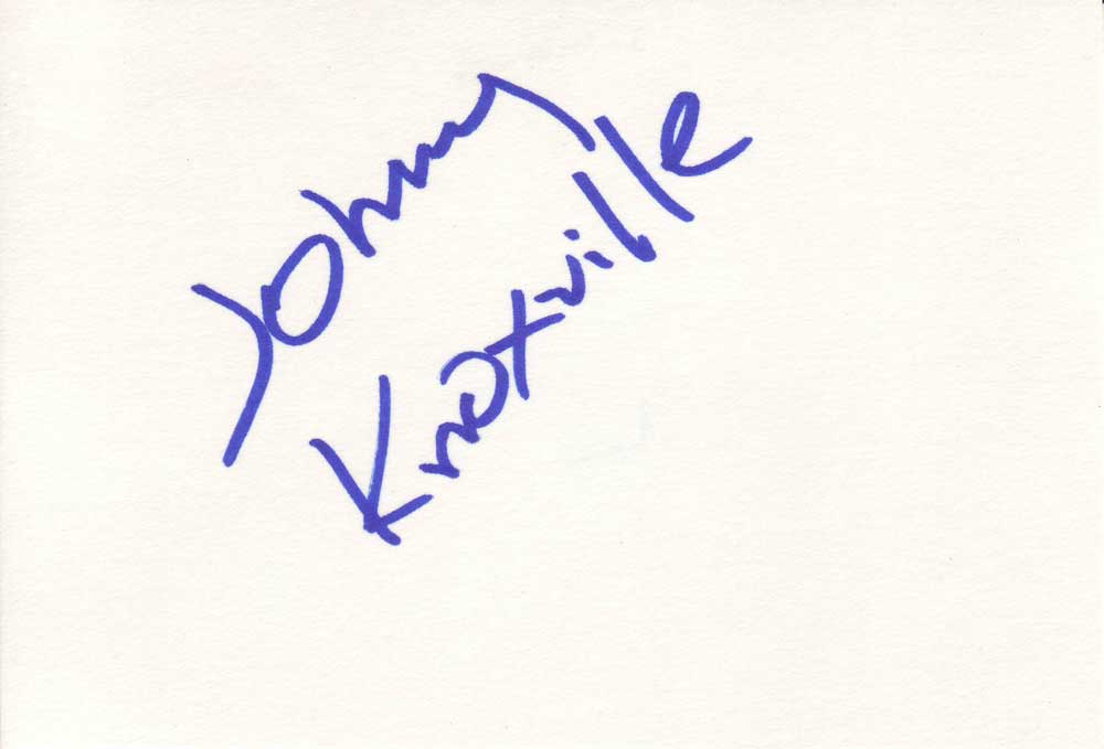 Johnny Knoxville Autographed Index Card