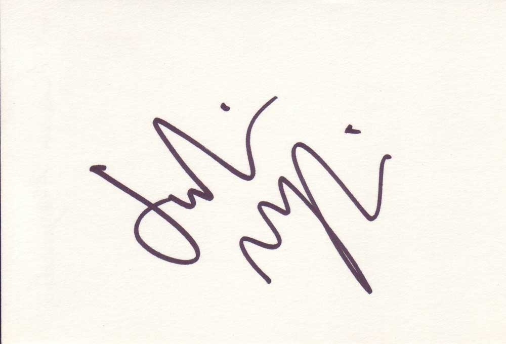 Julianna Margulies Autographed Index Card