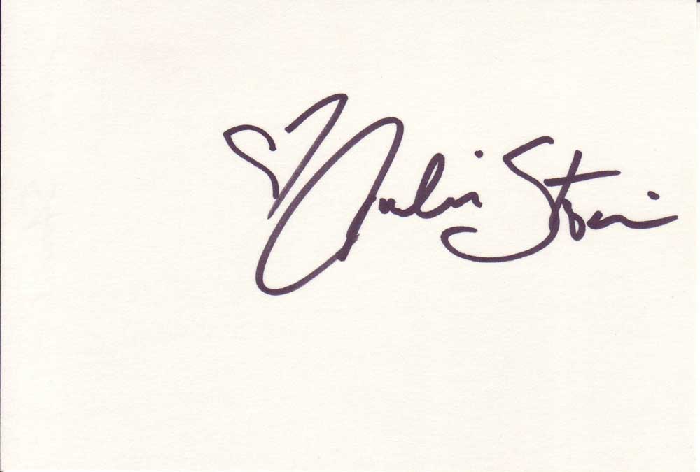 Julie Strain Autographed Index Card