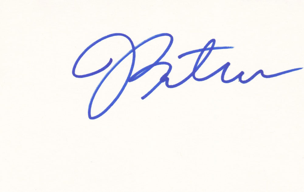 Justine Bateman Autographed Index Card