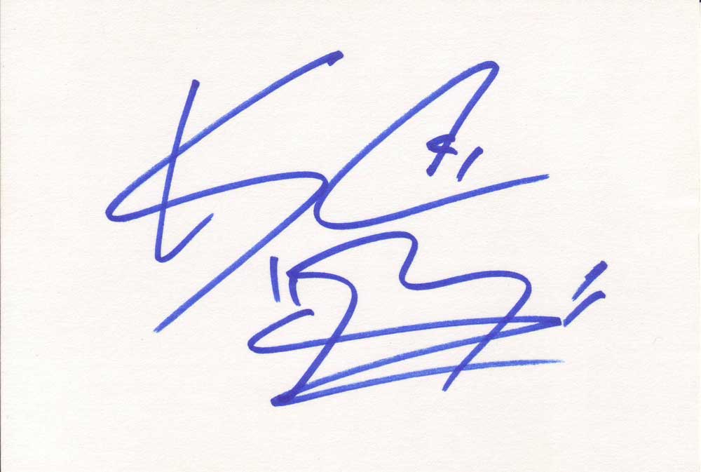 KC Haley Autographed Index Card