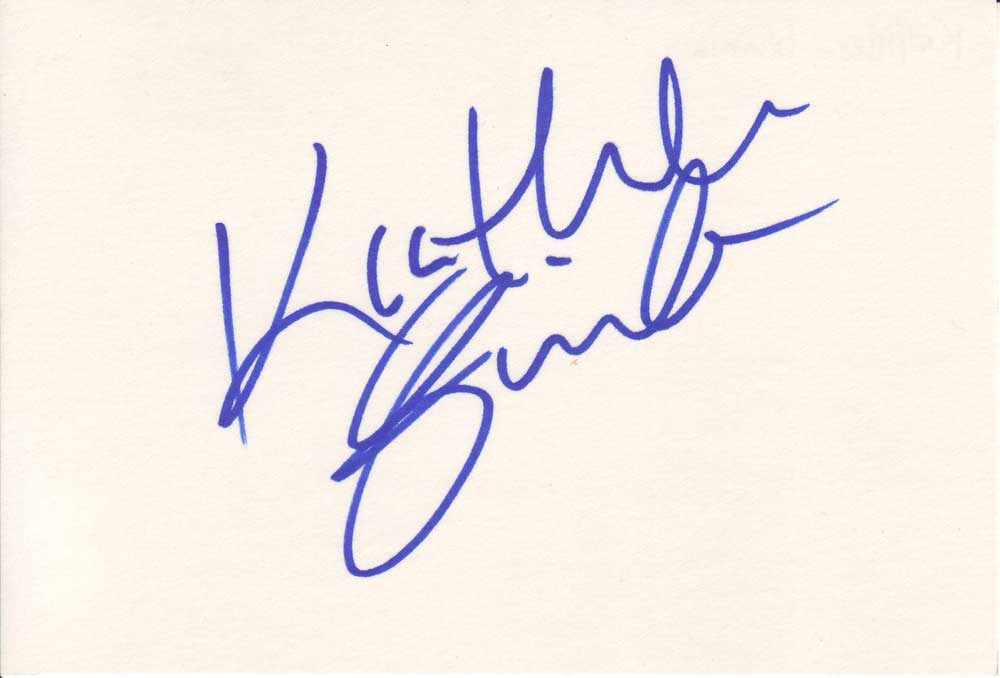 Kathleen Quinlan Autographed Index Card