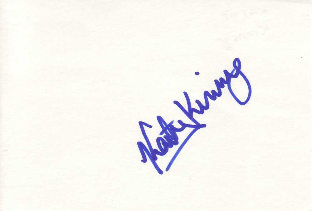 Kathy Kinney Autographed Index Card