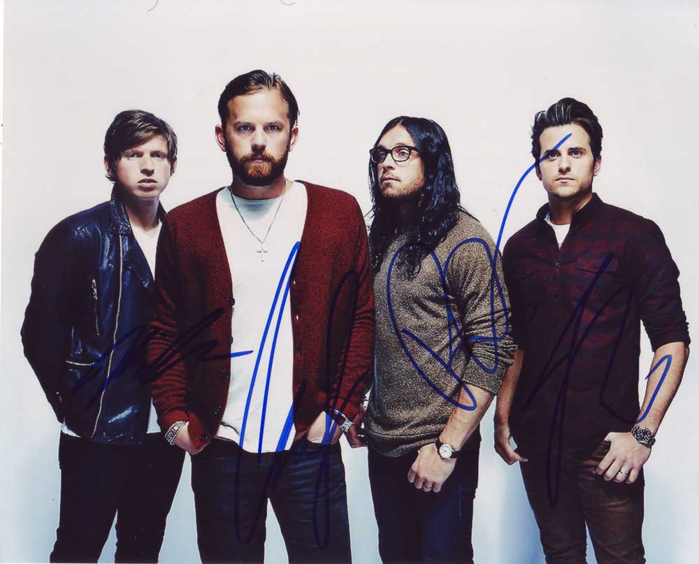 Kings of Leon in-person autographed group photo