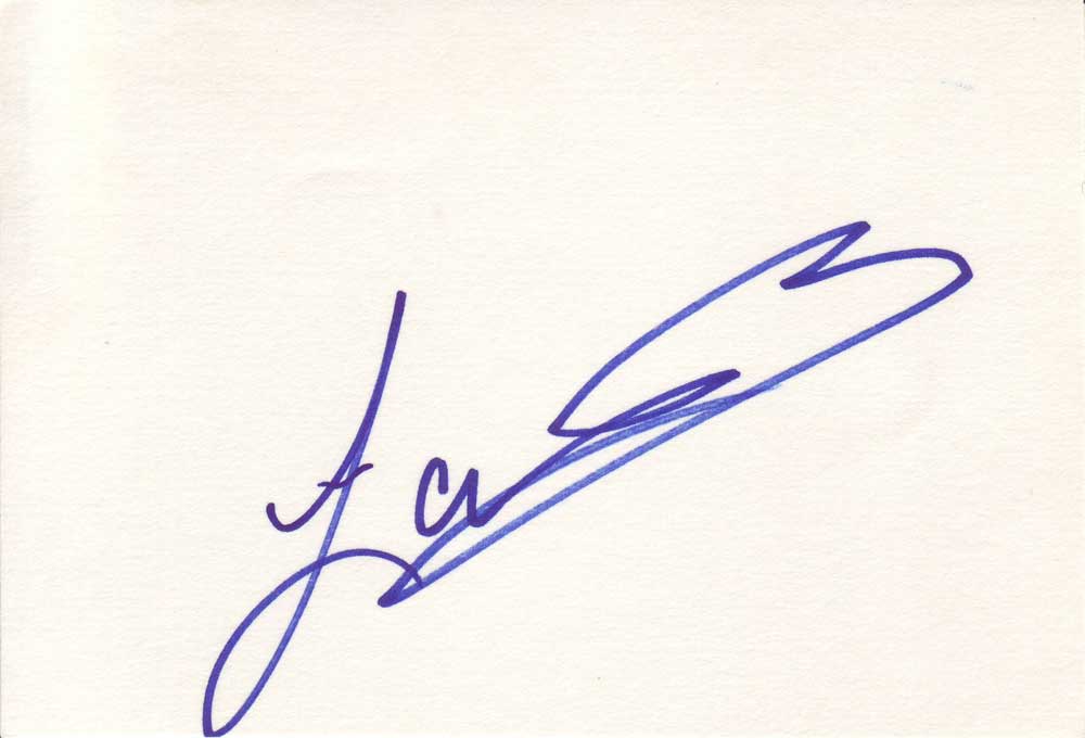 Lawrence Bender Autographed Index Card