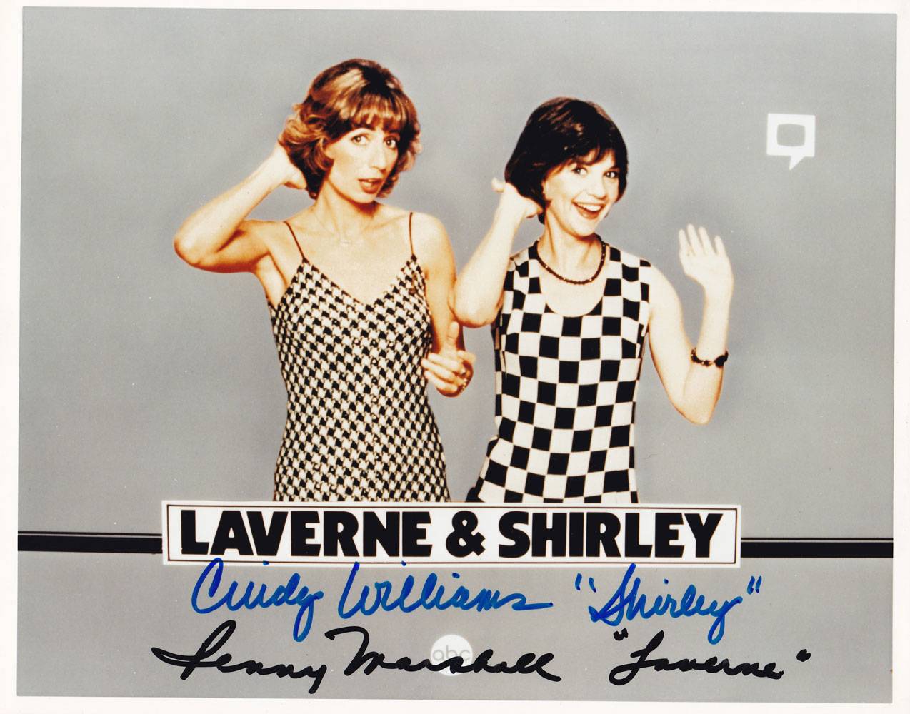 Laverne & Shirley in-person autographed cast photo
