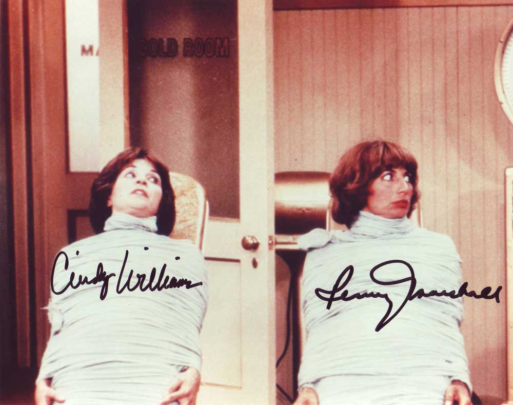 Laverne & Shirley in-person autographed cast photo