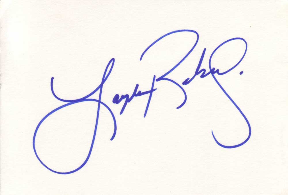 Layla Roberts Autographed Index Card