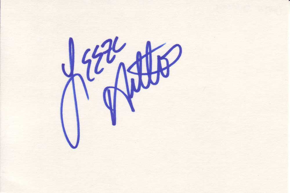 Leeza Gibbons Autographed Index Card