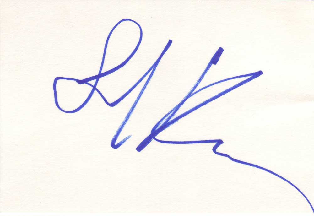 Lil Kim Autographed Index Card