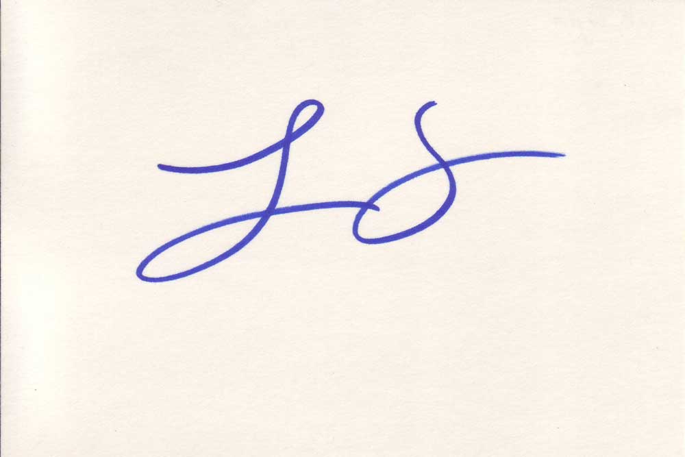 Lili Taylor Autographed Index Card