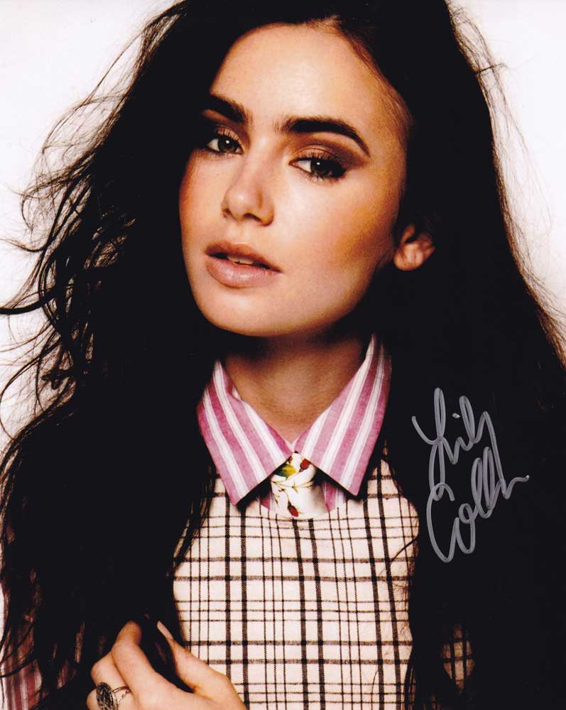 Lily Collins in-person autographed photo