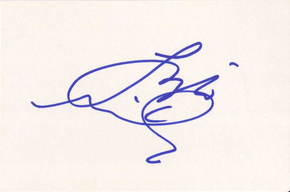 Liza Minnelli Autographed Index Card