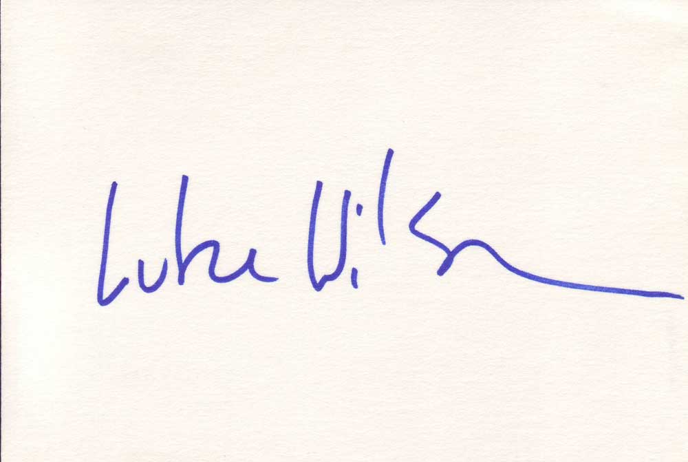 Luke Wilson Autographed Index Card