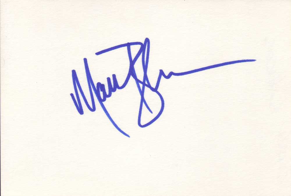 Marc Blucas Autographed Index Card
