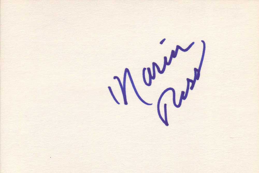 Marion Ross Autographed Index Card