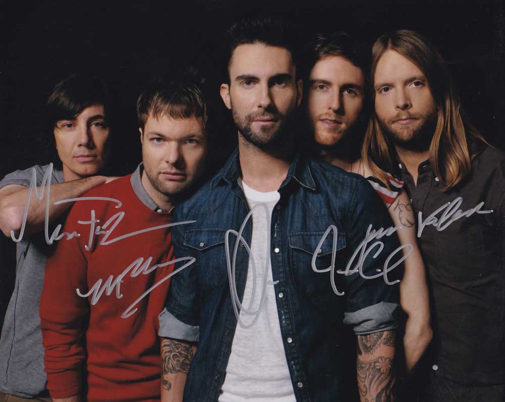 Maroon 5 In-person Autographed Group Photo