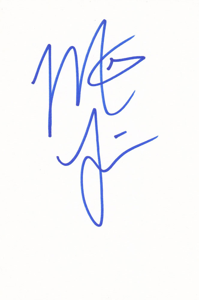 Matthew Lillard Autographed Index Card