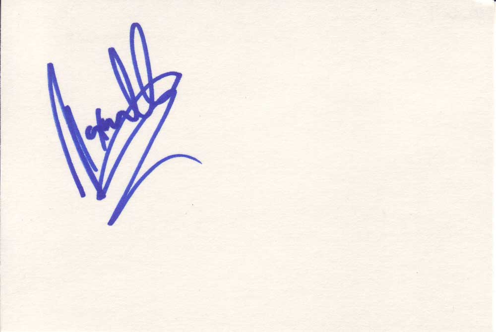 Maxwell Autographed Index Card