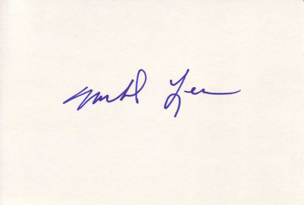 Michael Lerner Autographed Index Card