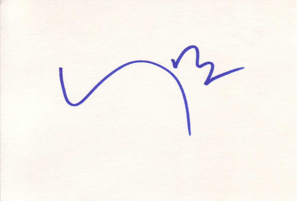 Michael York Autographed Index Card