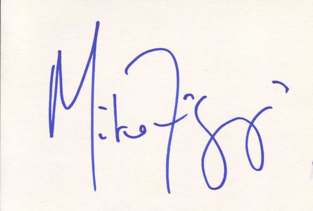Mike Figgis Autographed Index Card