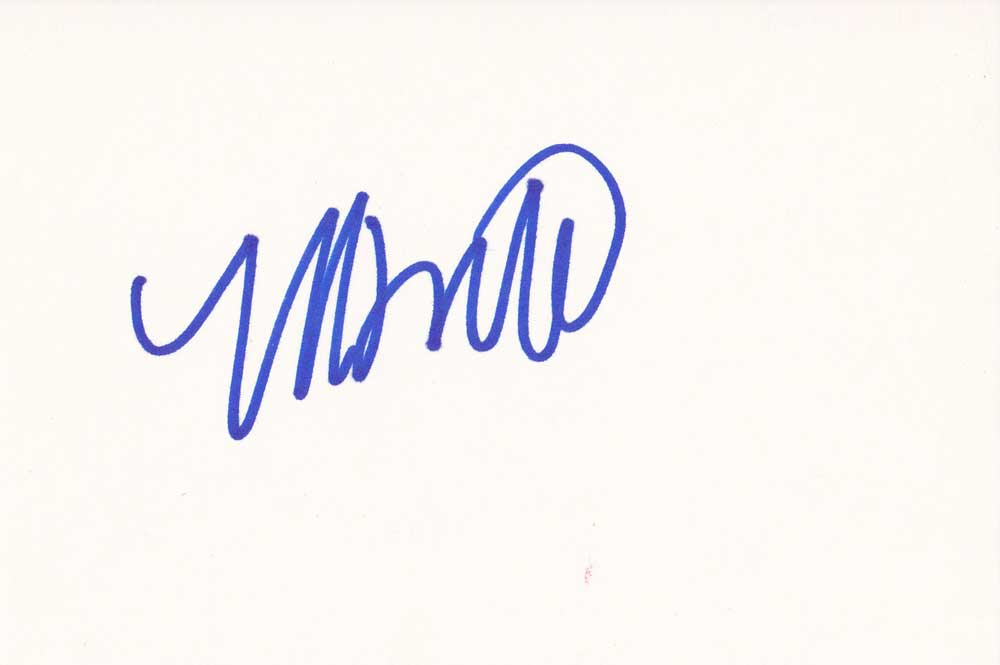 Montel Williams Autographed Index Card