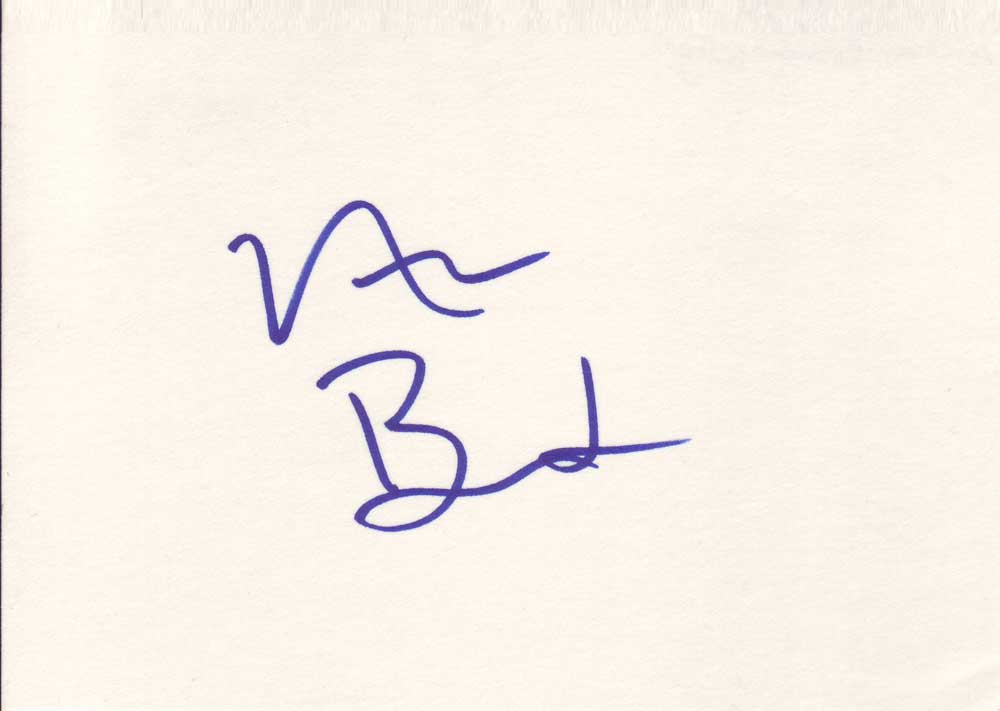 Nicholas Brendon Autographed Index Card