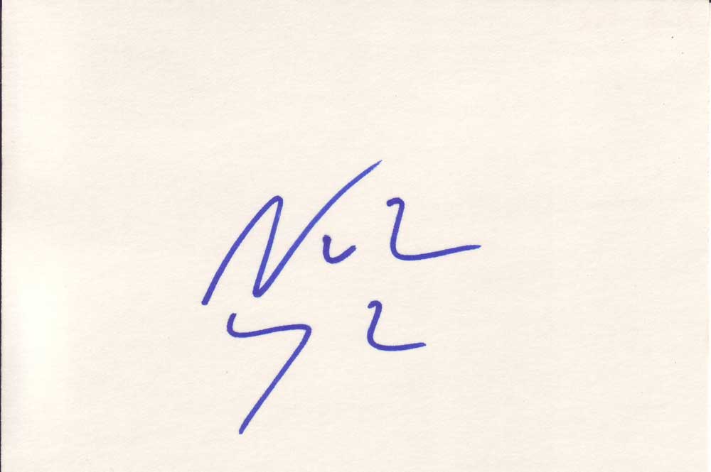 Noah Wyle Autographed Index Card