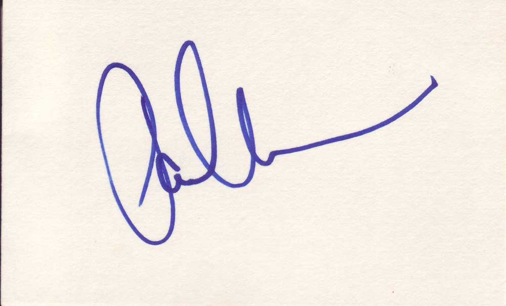 Paul Sorvino autographed 3 x 5 index card