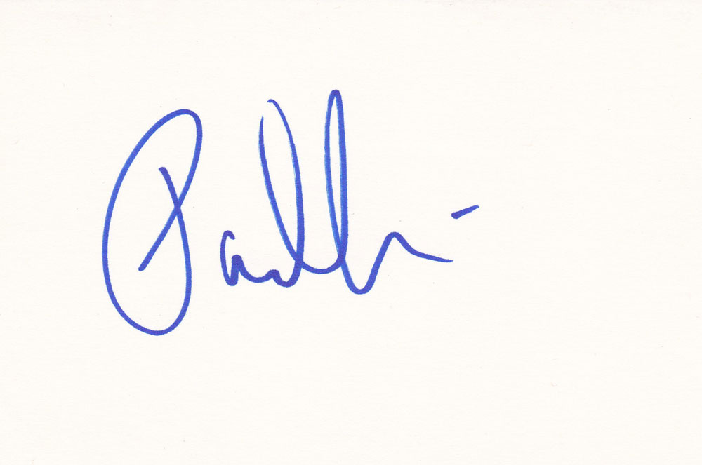 Paul Sorvino Autographed Index Card