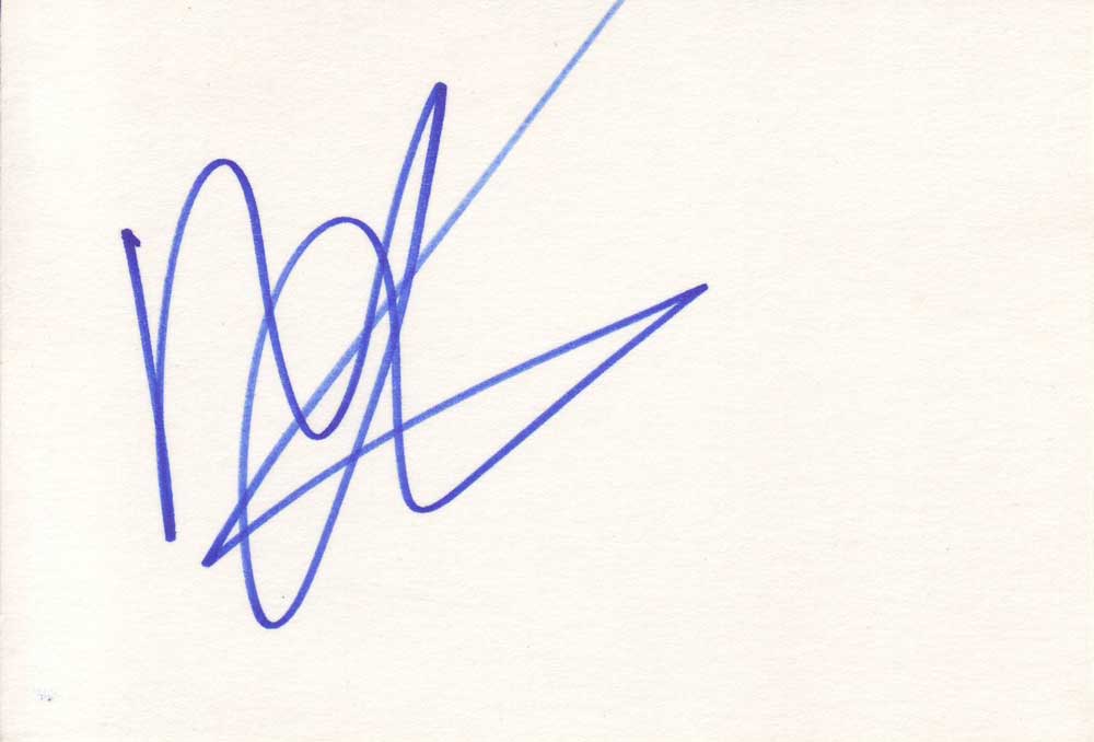 Penn Jillette in-person autographed index card
