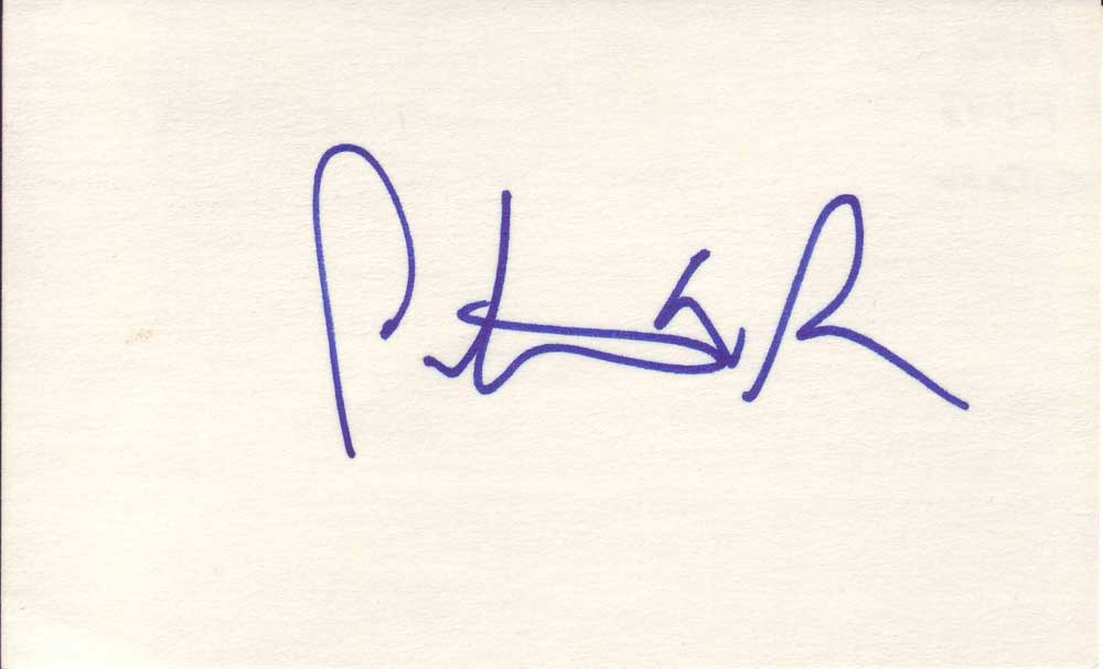 Peter Berg Autographed 3x5 Index Card