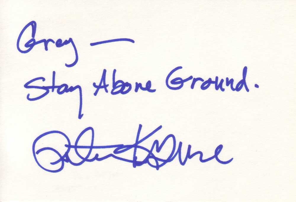 Peter Krause Autographed Index Card