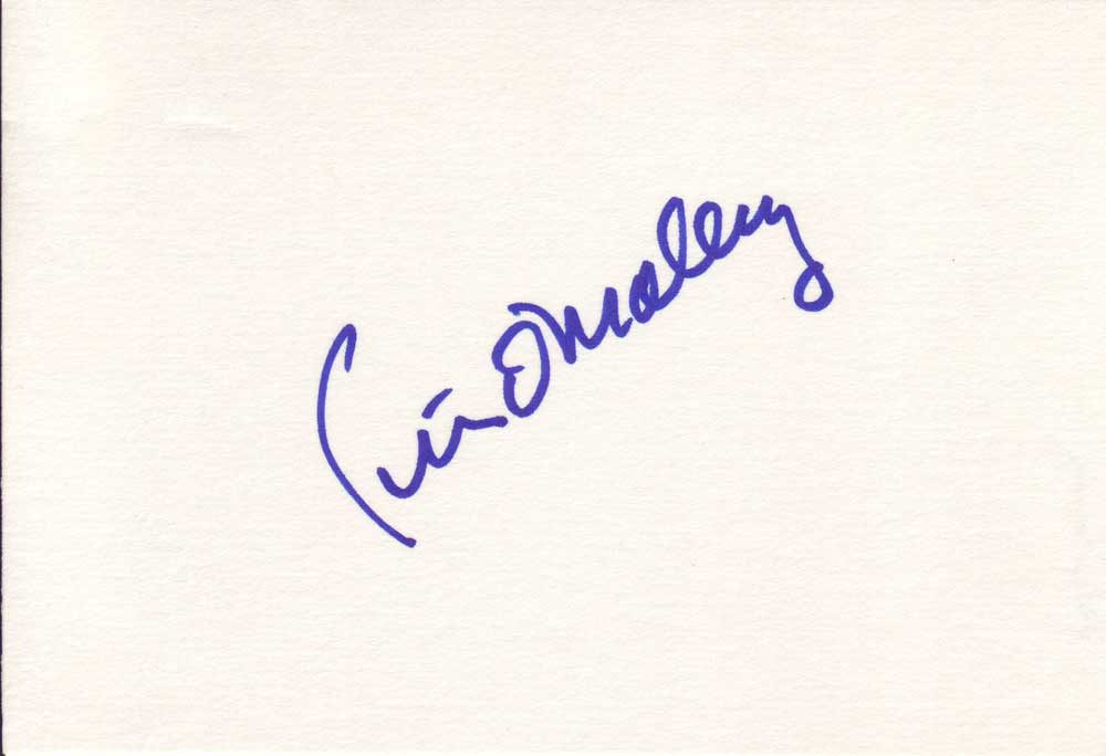 Peter O'Malley Autographed Index Card