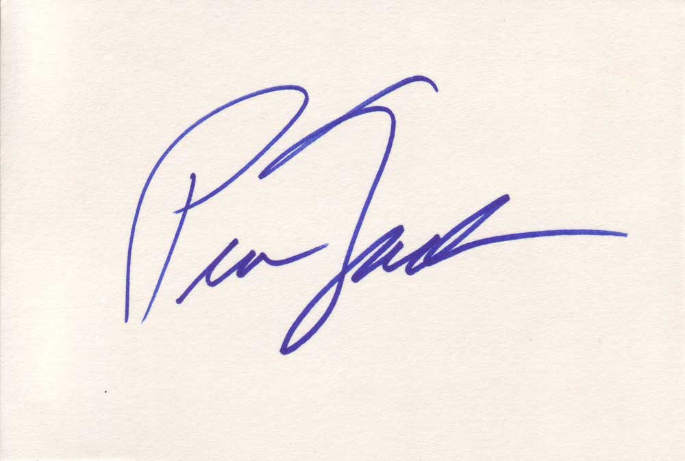 Pia Zadora Autographed Index Card