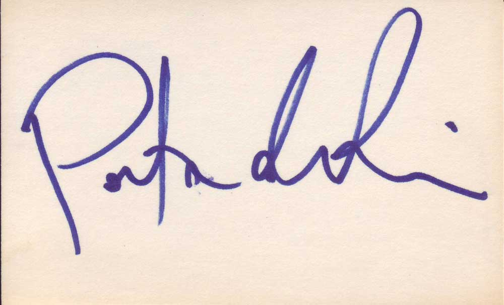 Portia de Rossi Autographed 3x5 Index Card